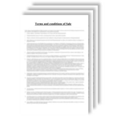 terms and conditions of sales terms and conditions of sales